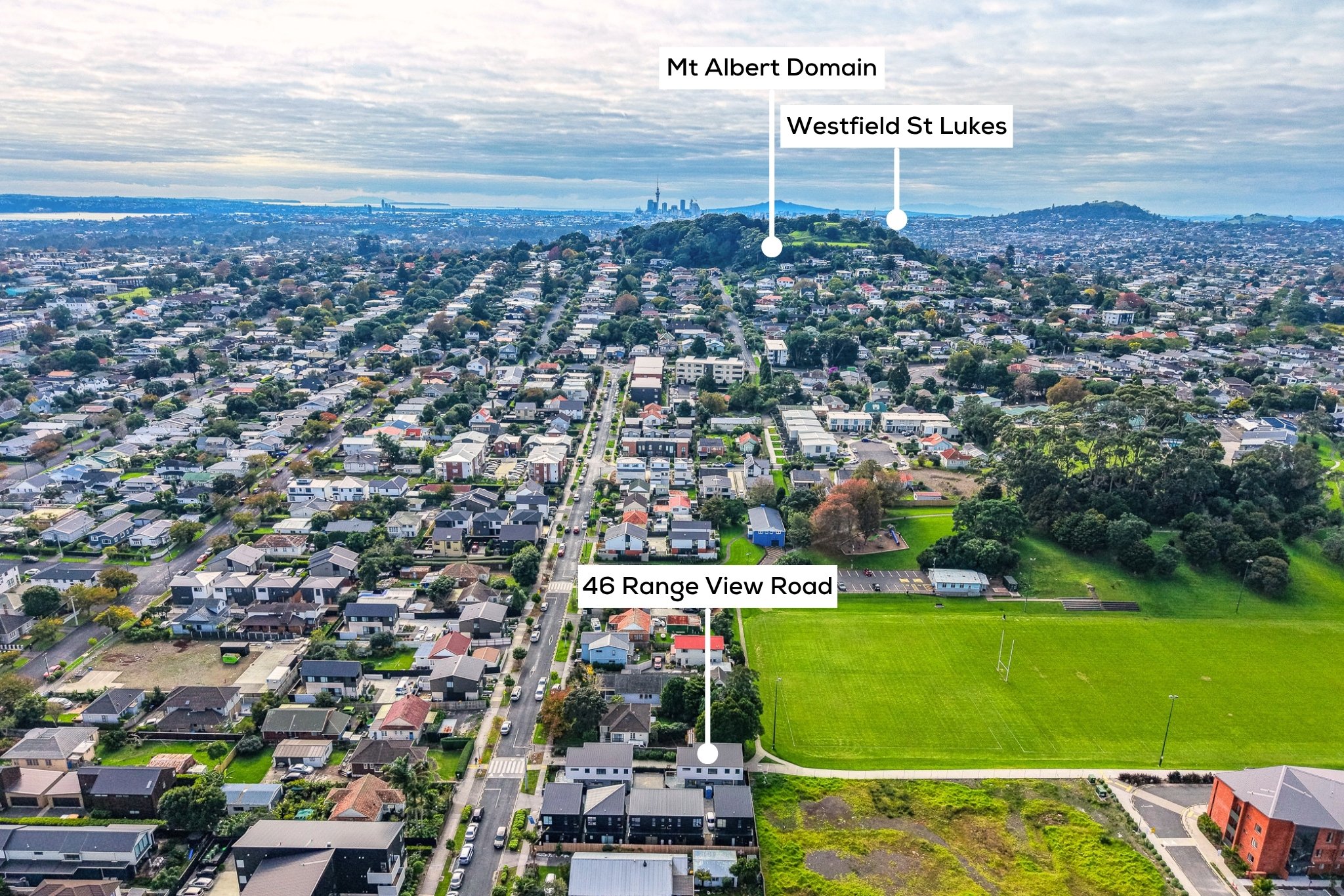 Lot2-46 Range View Road29 Aerial view of Range View Road development Mt Albert Auckland