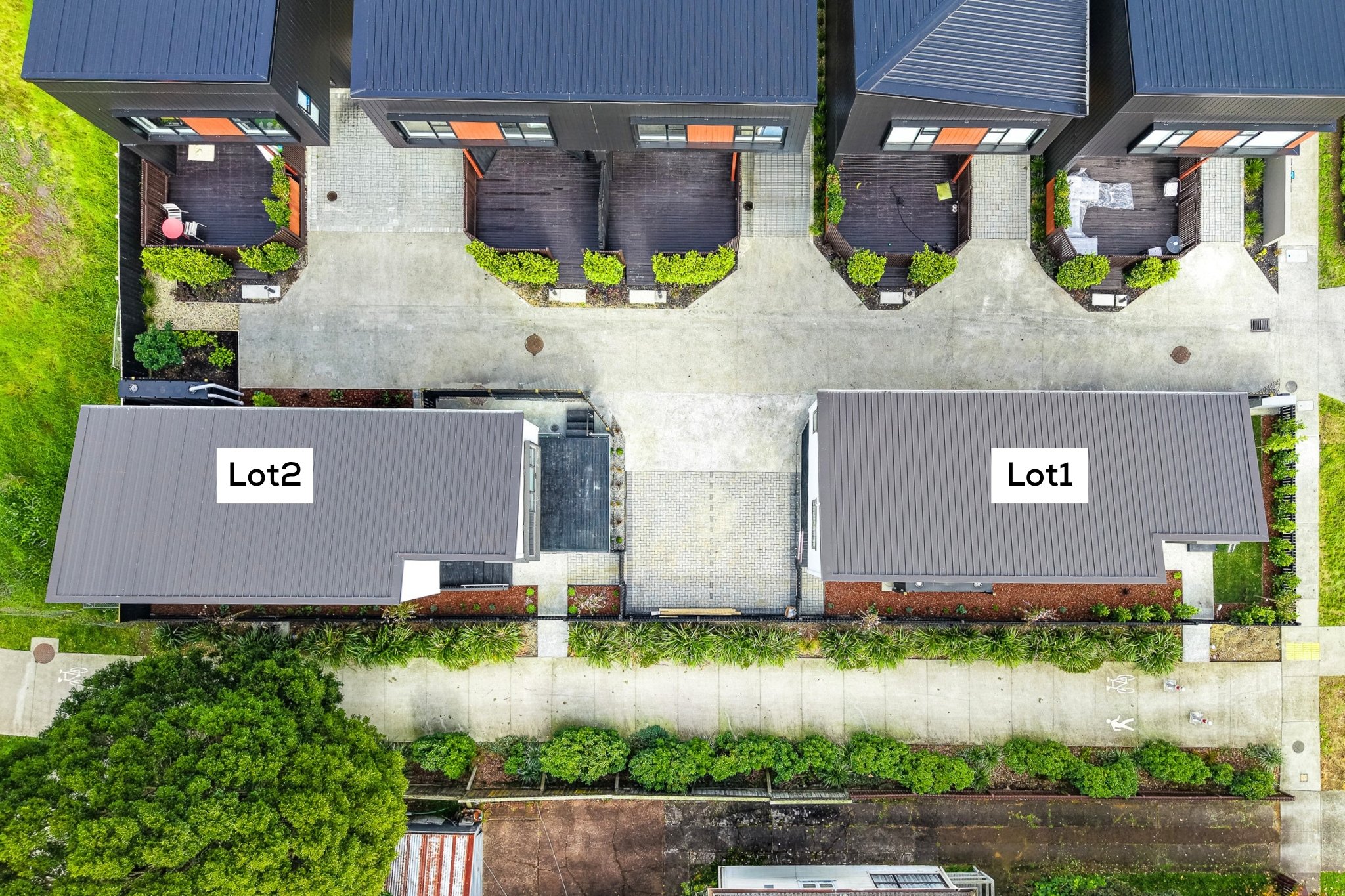 Lot2-46 Range View Road31 Aerial view of Range View Road development Mt Albert Auckland