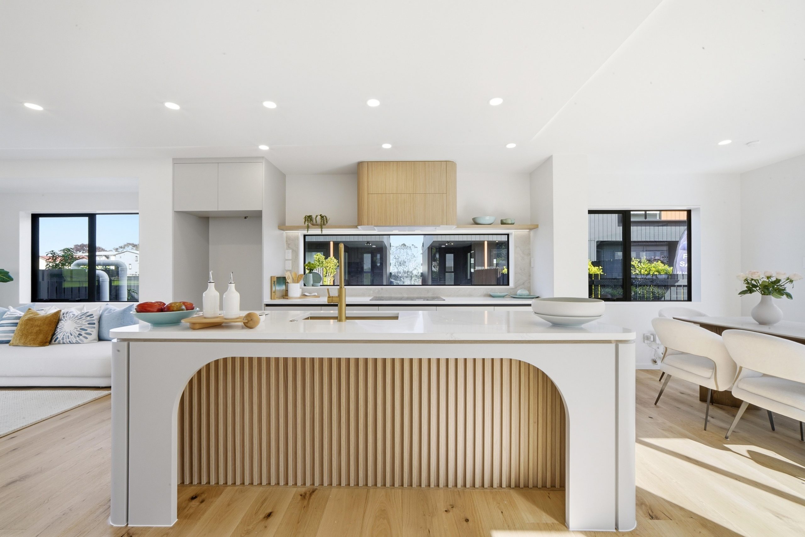 Lot2-46 Range View Road8 Modern kitchen new home Auckland white cabinetry — Insight Living